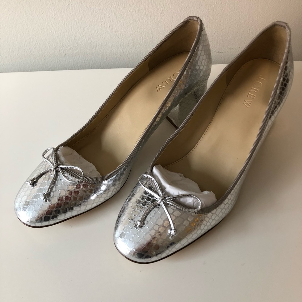 JCREW Metallic Pumps